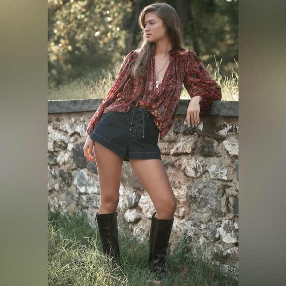 Anthropologie The Estela Sheer Printed Blouse: Burnout Edition - Picture 13 of 15